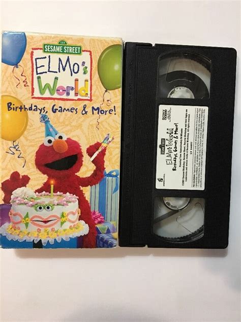 SESAME STREET ELMO&39;S WORLD Birthdays Games More VHS Video Tape 2001 CTW Muppets. . Elmo world birthdays games and more vhs